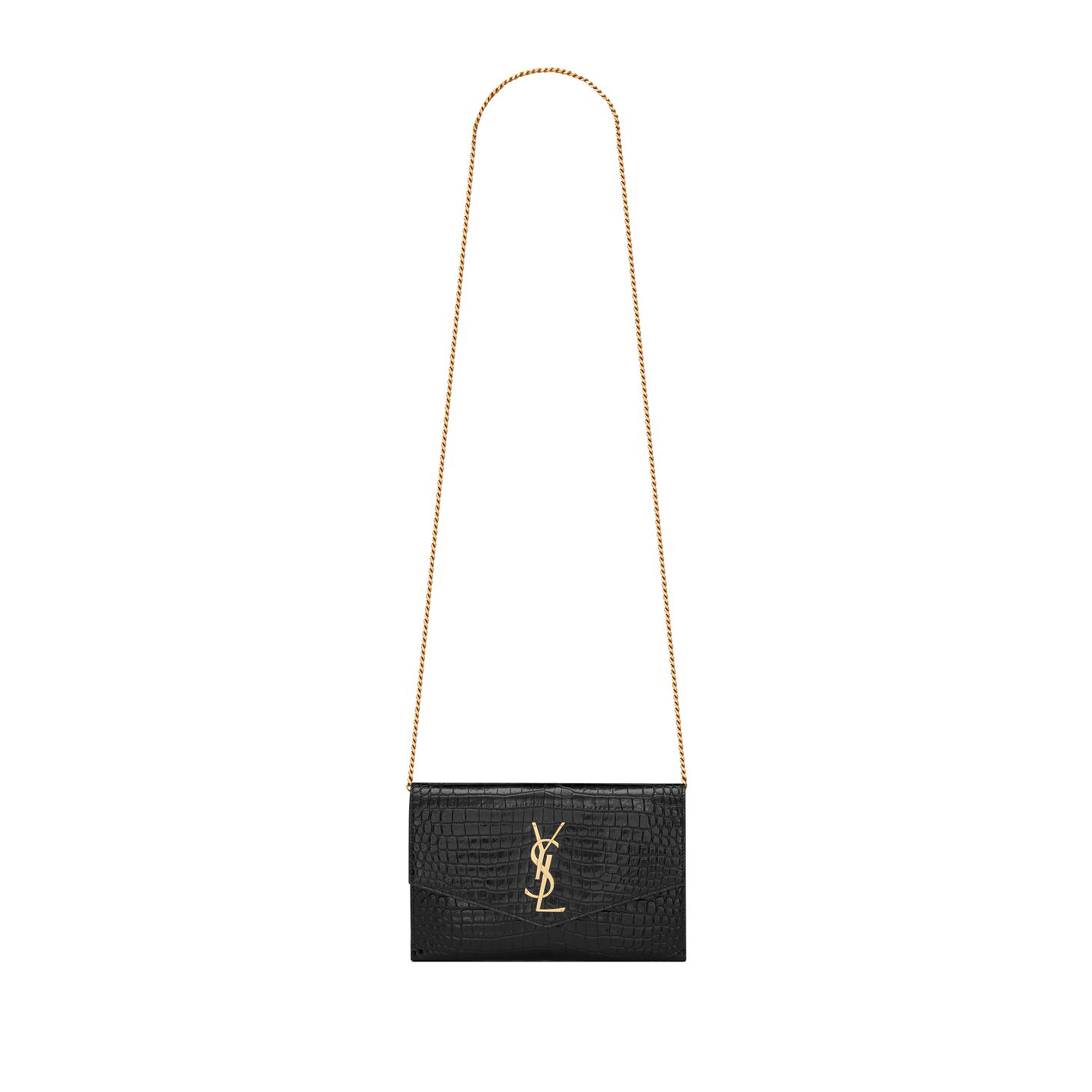 YSL UPTOWN CHAIN WALLET IN SHINY CROCODILE-EMBOSSED LEATHER 607788DND1J1000 (19*12*3cm) YSL UPTOWN CHAIN WALLET IN SHINY CROCODILE-EMBOSSED LEATHER 607788DND1J1000 (19*12*3cm)